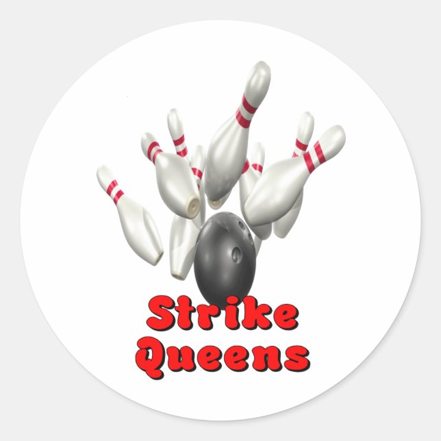 Pegatina Redonda Strike Queens (Anverso)