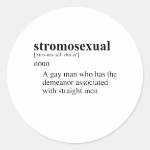 PEGATINA REDONDA STROMOSEXUAL