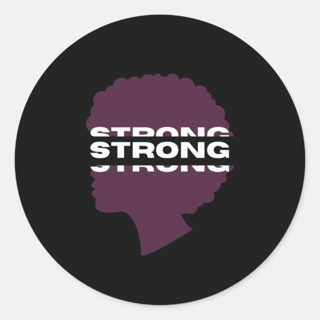 Pegatina Redonda Strong ⎢Personalized Sticker (Anverso)