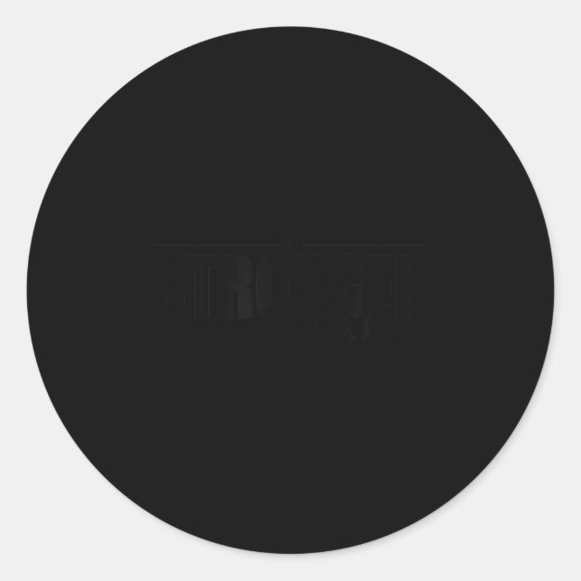 Pegatina Redonda Stronger Than I Look D374 Gym Shirt _ Workout _ Mo (Anverso)