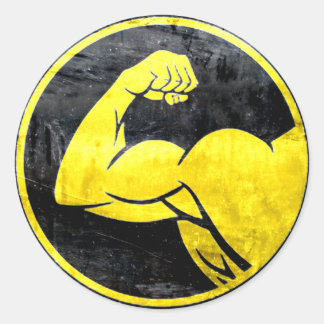 Pegatina Redonda StrongHands ステッカー オリジナル