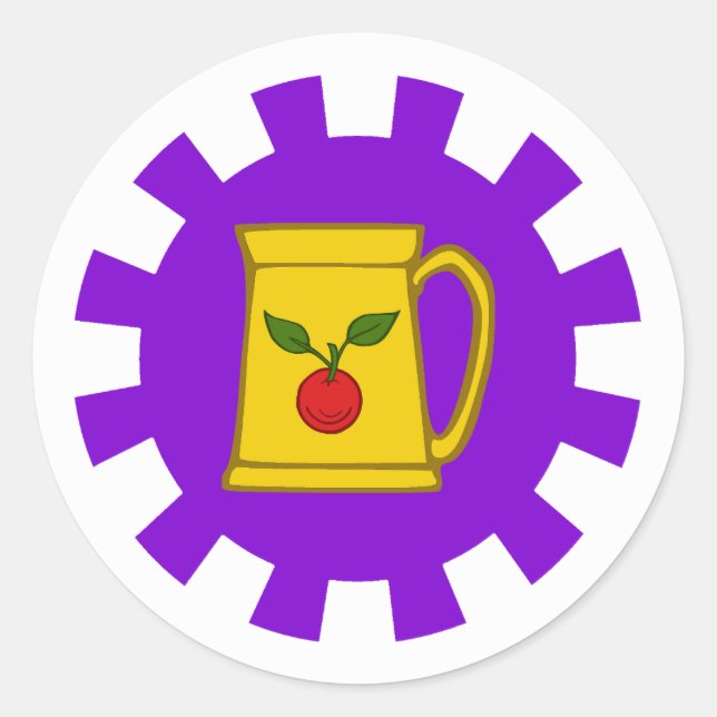 Pegatina Redonda Stronghold of Greyfells Populge Badge (Anverso)