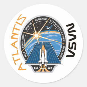 Pegatina Redonda STS 115 Atlantis
