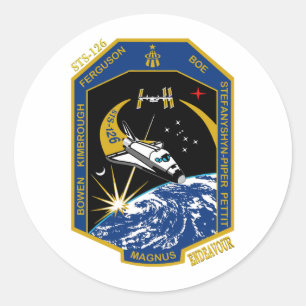 Pegatina Redonda STS 126 Endeavor