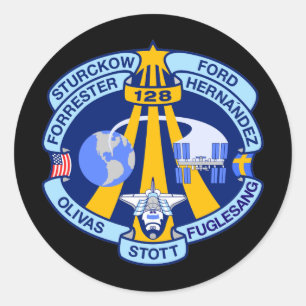 PEGATINA REDONDA STS-128