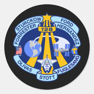 PEGATINA REDONDA STS-128