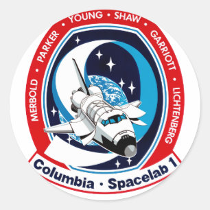 Pegatina Redonda STS 9 Columbia: SKYLAB