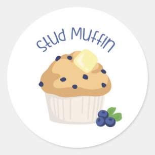Pegatina Redonda Stud Muffin
