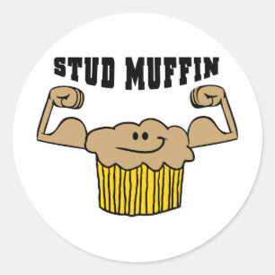 Pegatina Redonda Stud Muffin