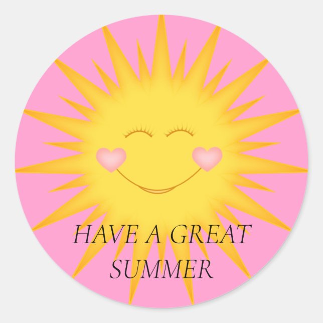 Pegatina Redonda Student Stickers Welcome Back Good Job Happy Sun (Anverso)