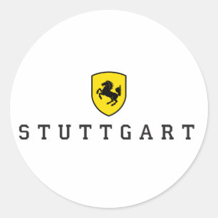 Pegatina Redonda Stuttgart Escudo Stuttgarter Wappen