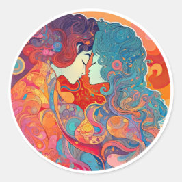 Pegatina Redonda Su amor, su camino