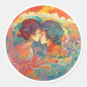 Pegatina Redonda Su amor, su camino