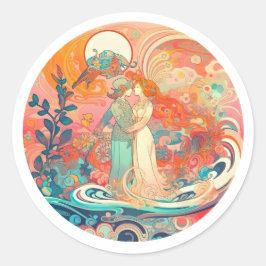 Pegatina Redonda Su amor, su camino