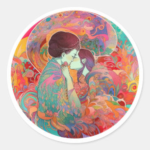 Pegatina Redonda Su amor, su camino