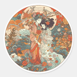 Pegatina Redonda Su amor, su camino