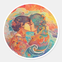 Pegatina Redonda Su amor, su camino