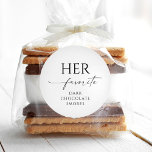 Pegatina Redonda Su boda favorita favorece a los Pegatinas editable<br><div class="desc">¡Añade estas etiquetas de personalizable a tus goles favoritas! Crea a sus pegatinas y a su círculo redondo. Hágale saber a todos sus bodas sus dulces favoritos.</div>