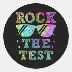 Pegatina Redonda Su Día De Prueba Rock El Día De Prueba El Profesor