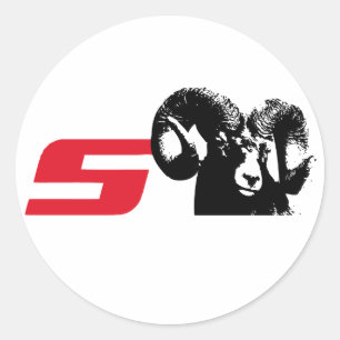 Pegatina Redonda Su Es-RAM no pronunciado