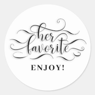 Pegatina Redonda Su Favor De La Boda Favorita