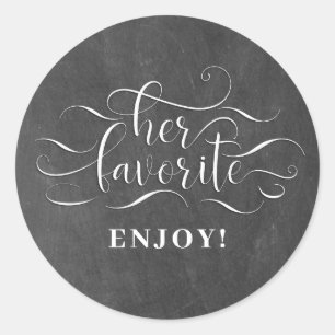 Pegatina Redonda Su Favor De La Boda Favorita