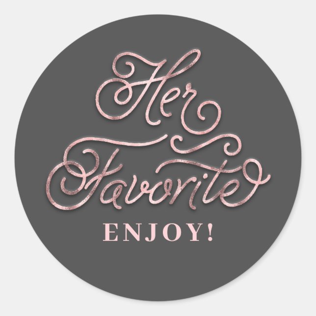 Pegatina Redonda Su Favor De La Boda Favorita (Anverso)