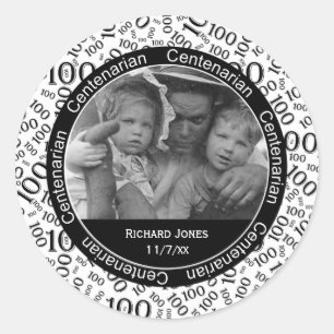 Pegatina Redonda Su foto - conmemorativo centenario del