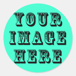 Pegatina Redonda Su imagen en