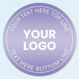Pegatina Redonda Su logotipo con cualquier degradado de color edita