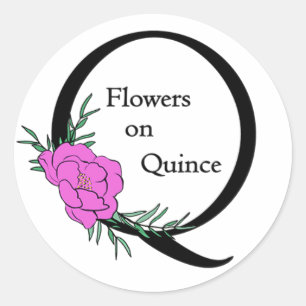 Pegatina Redonda Su logotipo de la granja de flores Personalizado