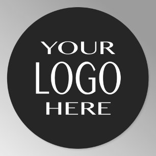 Pegatina Redonda Su logotipo o foto Reemplazo de imagen simple