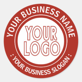 Pegatina Redonda Su logotipo profesional