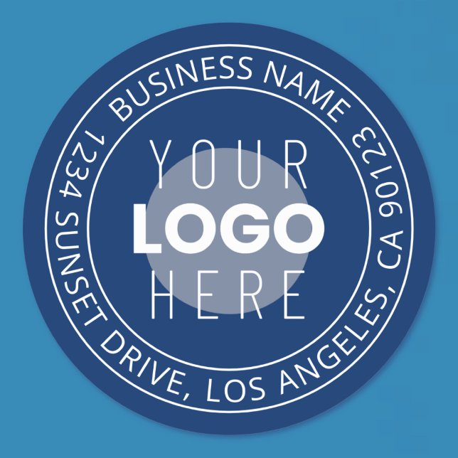Pegatina Redonda Su logotipo y texto circular de Personalizable | A (Subido por el creador)