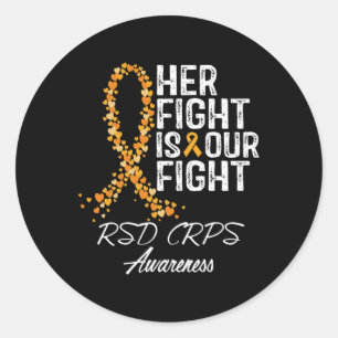 Pegatina Redonda Su Lucha Es La Conciencia De Rsd Crps 2