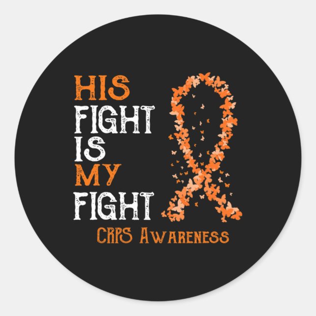 Pegatina Redonda Su Lucha Es Mi Conciencia De Crps 1 (Anverso)