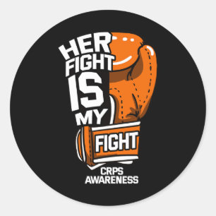 Pegatina Redonda Su Lucha Es Mi Conciencia De Crps Rsd Naranja Ri