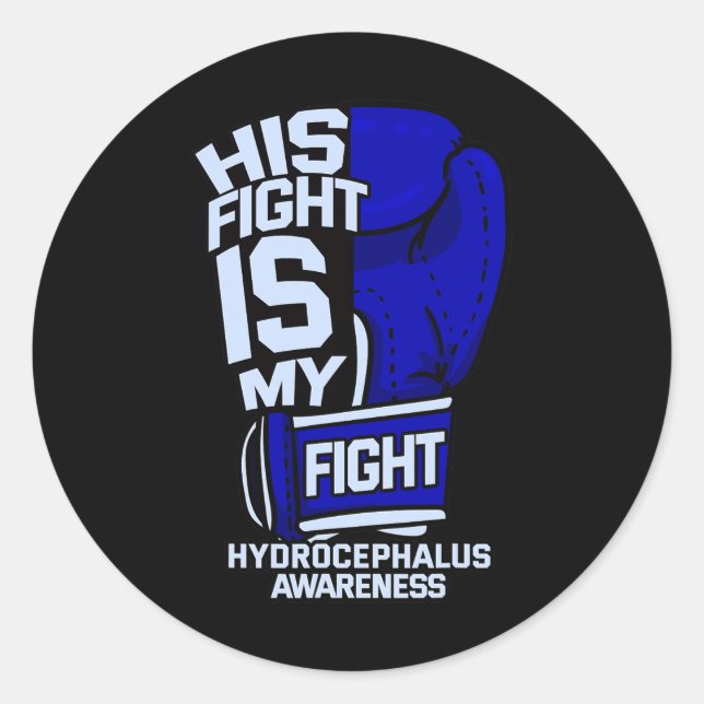 Pegatina Redonda Su Lucha Es Mi Lucha Concientización Sobre Hidrocé (Anverso)