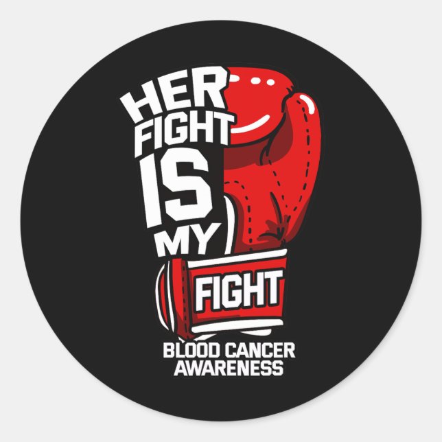 Pegatina Redonda Su Lucha Es Mi Lucha Contra El Tumor Líquido De Cá (Anverso)