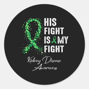 Pegatina Redonda Su Lucha Es Mi Lucha Contra La Enfermedad Renal De