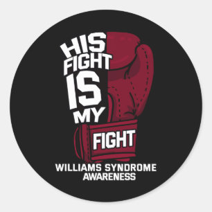 Pegatina Redonda Su Lucha Es Mi Lucha Por El Síndrome Ws Williams W