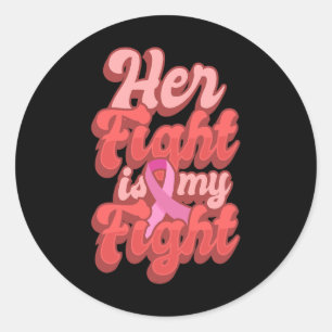 Pegatina Redonda Su lucha es mi regalo del Día Mundial del Cáncer R