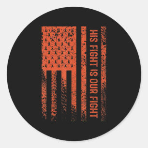 Pegatina Redonda Su Lucha Es Nuestra Conciencia De La Leucemia 8