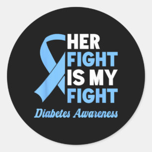 Pegatina Redonda Su lucha mi lucha Conciencia sobre la diabetes