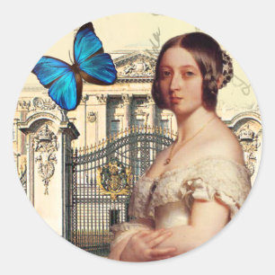 Pegatina Redonda Su majestad, reina Victoria