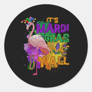 Pegatina Redonda Su Mardi Gras Yall Mardi Gras 1