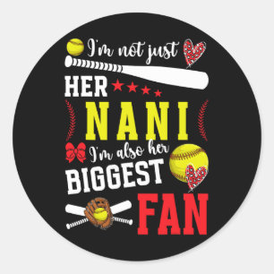 Pegatina Redonda Su mayor fan Softll Nani De Un Softll Jugador Nan
