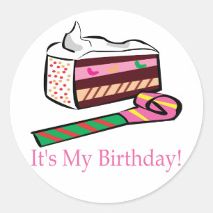 Pegatina Redonda Su mi cumpleaños