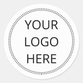 Pegatina Redonda Su negocio de logotipos