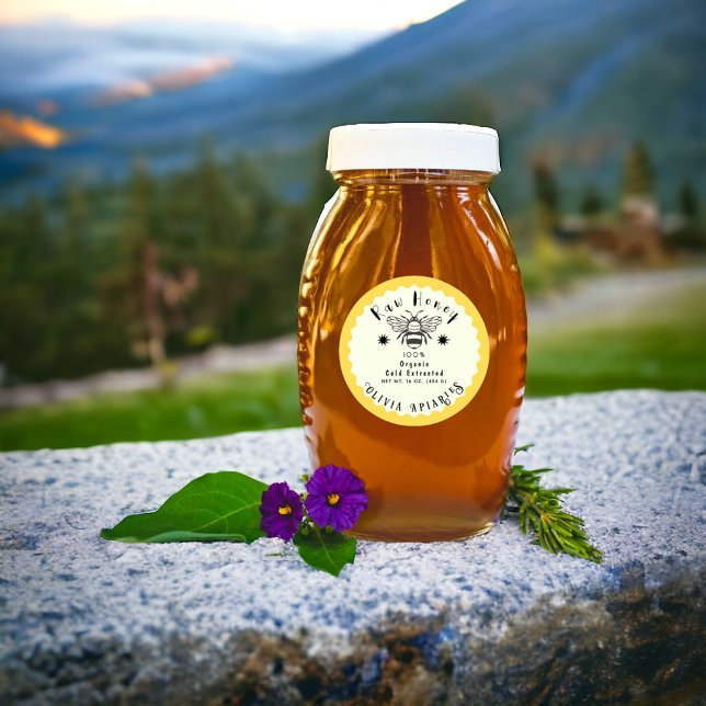 Pegatina Redonda Su Nombre Aquí Personalizado Editable Minimal Hone (Subido por el creador)